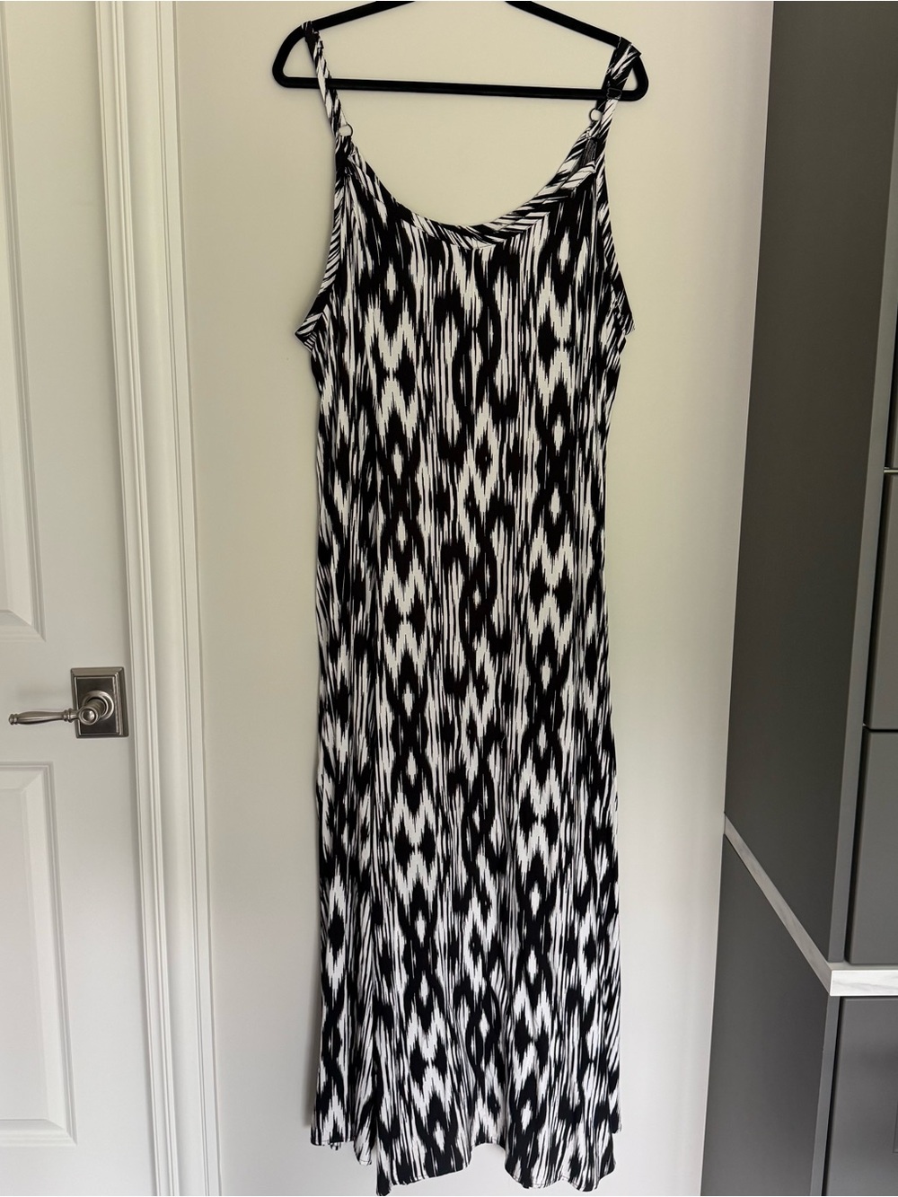 torrid Black and White Ikat-Print Maxi Dress